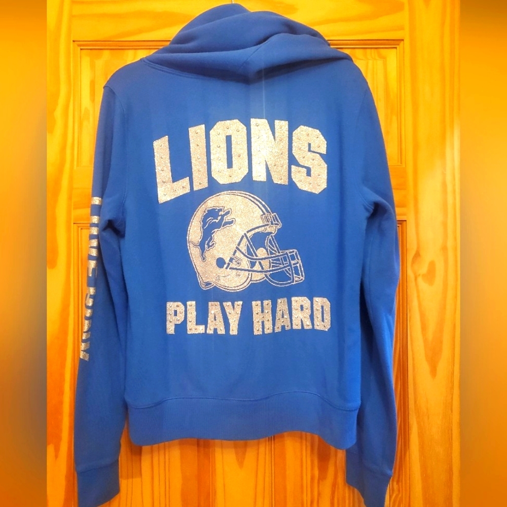 Victoria's Secret Pink Detroit Lions Sweatshirt Hoodie Large Rare Rare Rare